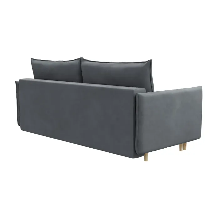 СКАНДИ Диван тканевый прямой светло-серый