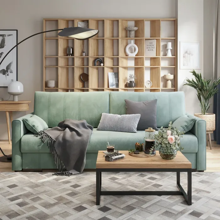 РИМИНИ Диван прямой мятный