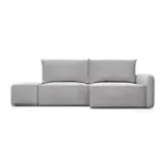 ПОРТЛЕНД Диван угловой с банкеткой светло-серый