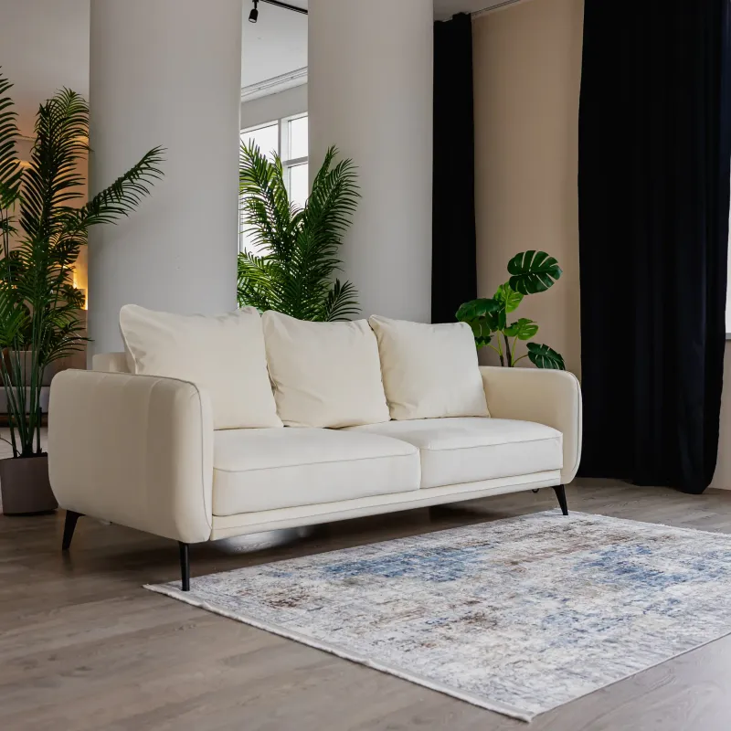 СЧАСТЛИВЫЙ ДЕНЬ Диван прямой, молочный СЧАСТЛИВЫЙ ДЕНЬ Диван прямой, молочный