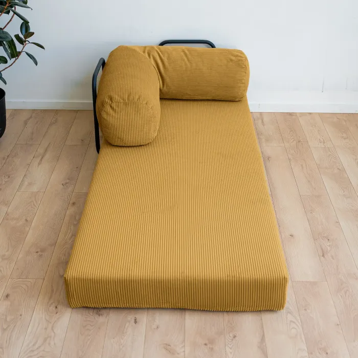ПОЛЕЗНАЯ ПРИВЫЧКА Диван прямой, горчичный