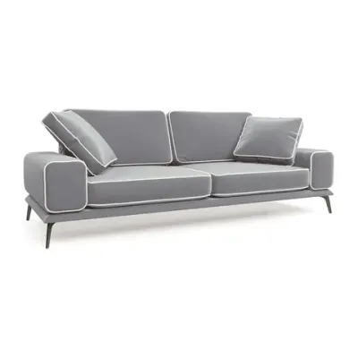 Солнечное побережье Диван прямой, галечный серый