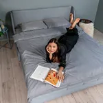 ТОКИО Складная кровать светло-серая, 146 ППУ