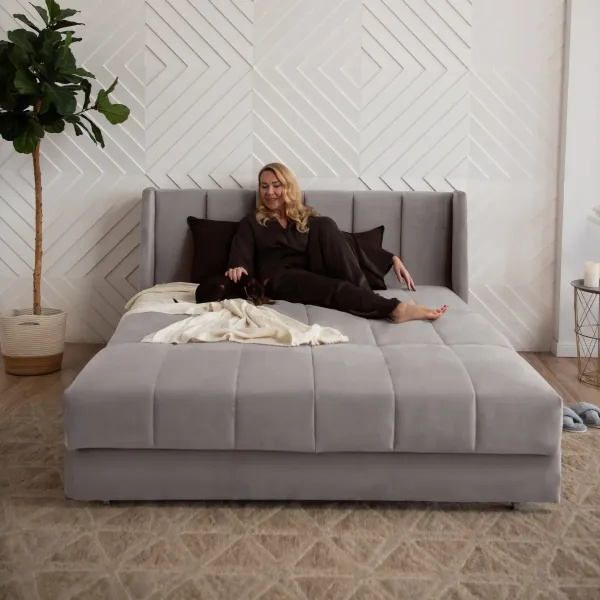 ВЕНЕЦИЯ Складная кровать серо-бежевая, 160