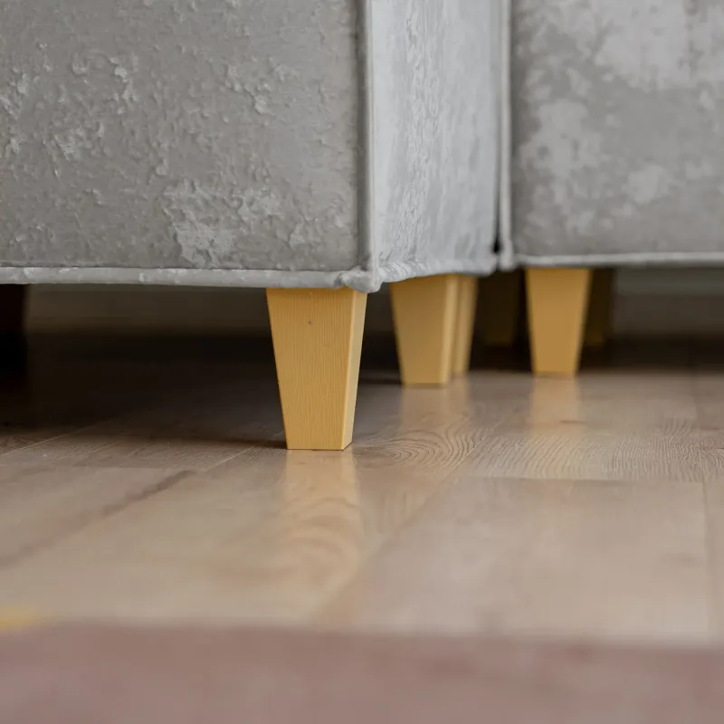 РАЙСКИЙ УГОЛОК Диван угловой серый, с Crash-эффектом