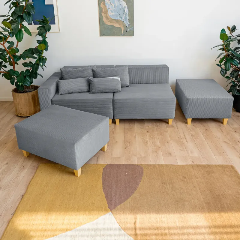 РАЙСКИЙ УГОЛОК Диван угловой серый