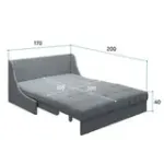 ТОКИО Складная кровать светло-серая, 160 ППУ