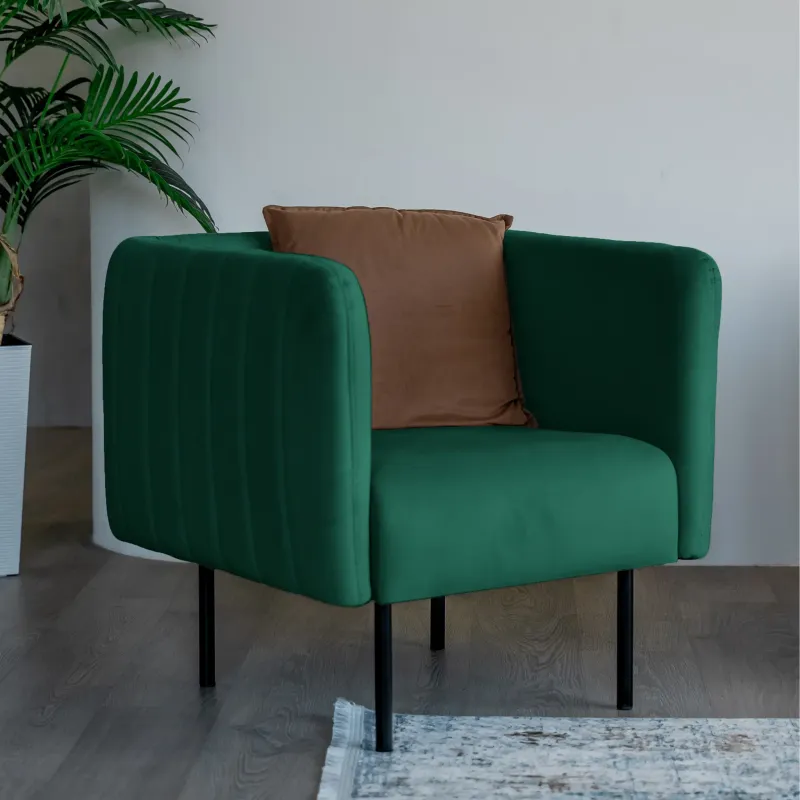 РИО Кресло тканевое зеленое РИО Кресло тканевое зеленое