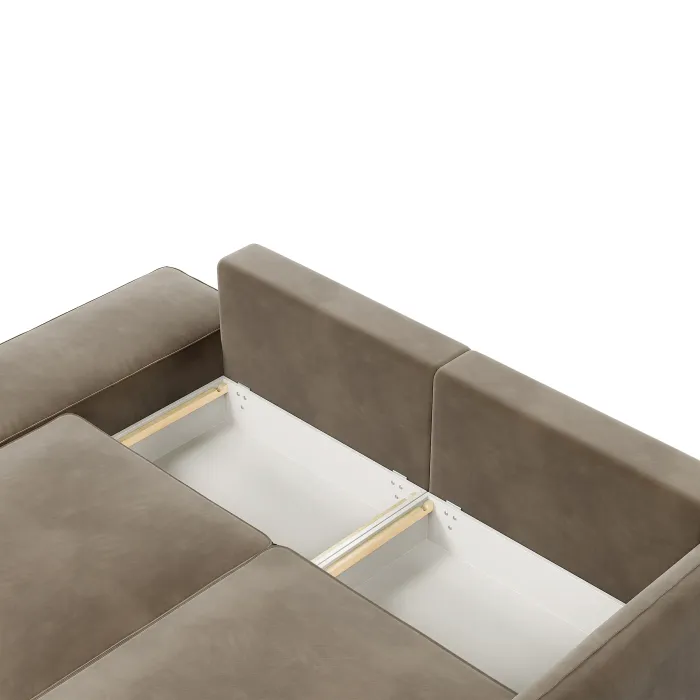 ПОРТЛЕНД Диван прямой с банкеткой бежевый