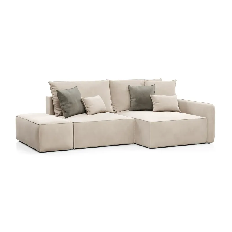 ПОРТЛЕНД Диван угловой с банкеткой светло-бежевый ПОРТЛЕНД Диван угловой с банкеткой светло-бежевый