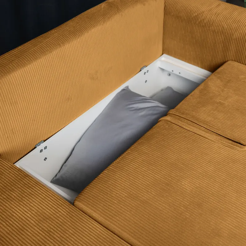 ДОЛГОЖДАННЫЙ ОТПУСК Диван угловой, горчичный