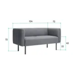 РИО Диван прямой розовый