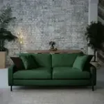 Хорошее настроение Диван прямой, лиственно-зеленый