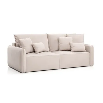 ПОРТЛЕНД Диван прямой светло-бежевый, букле