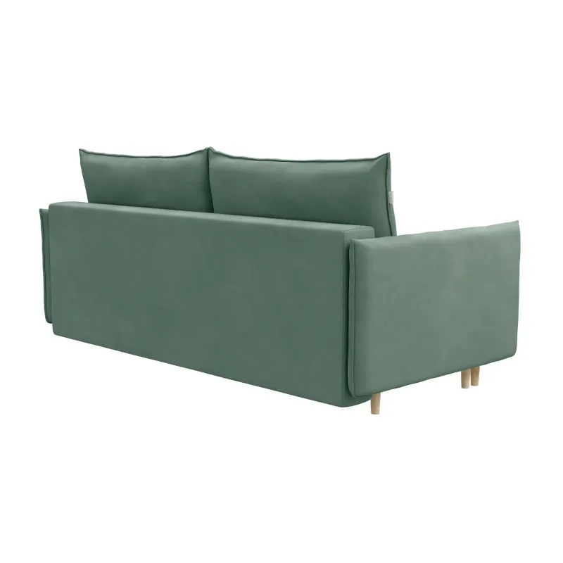 СКАНДИ Диван тканевый прямой мятный