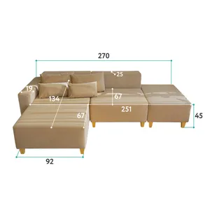 РАЙСКИЙ УГОЛОК Диван угловой бежевый