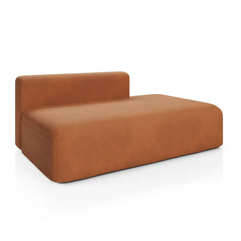 НОВЫЕ ЭМОЦИИ МИНИ Диван прямой, терракотовый, банкетка справа