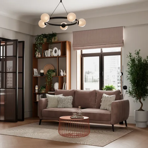 СЧАСТЛИВЫЙ ДЕНЬ Диван прямой, какао