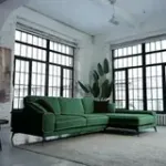 Солнечное побережье Диван угловой, зеленый