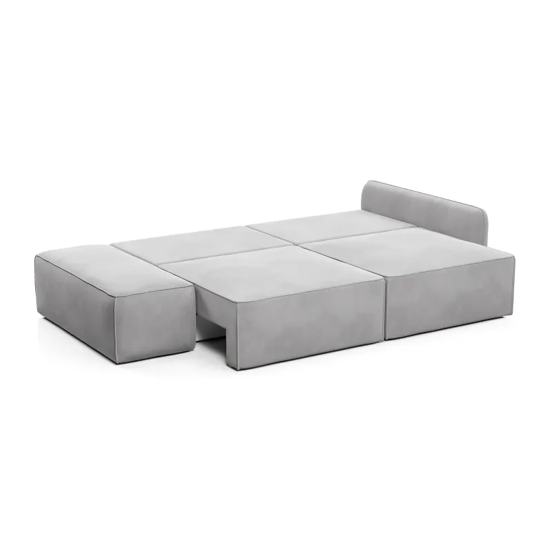 ПОРТЛЕНД Диван прямой с банкеткой светло-серый