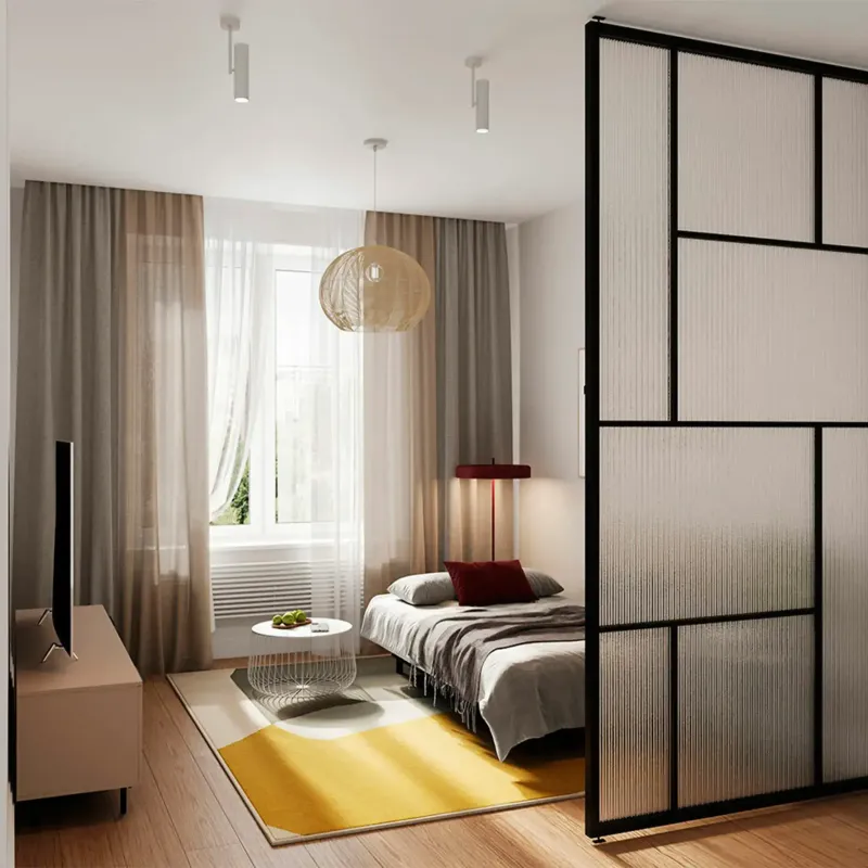 ЮТА Диван прямой серый ППУ, с черными ножками