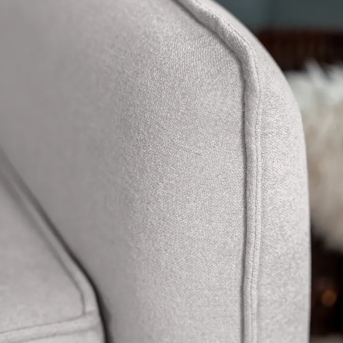 ПОРТЛЕНД Диван угловой светло-серый, букле