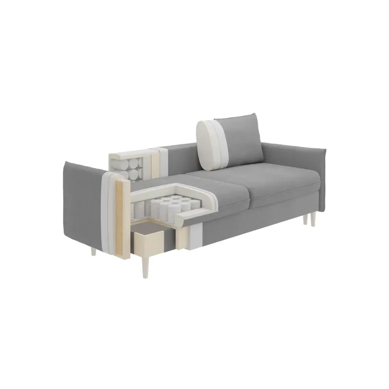 СКАНДИ Диван тканевый прямой терракотовый СКАНДИ Диван тканевый прямой терракотовый