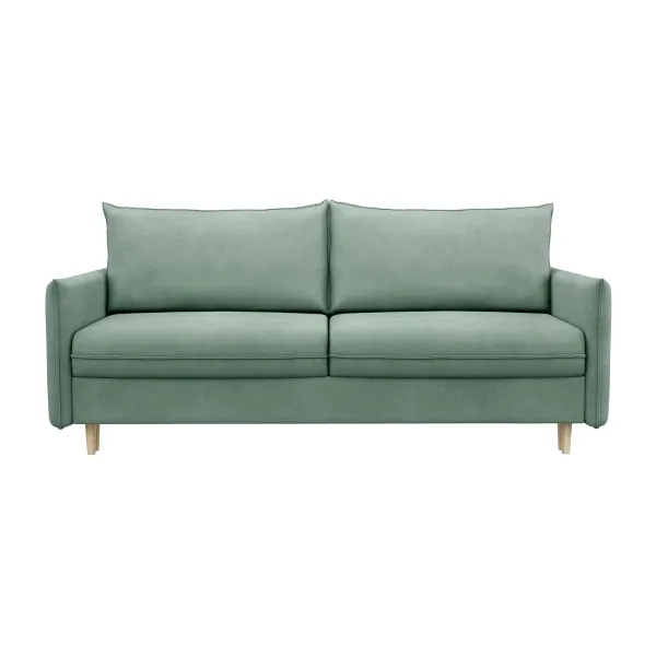 СКАНДИ Диван тканевый прямой мятный