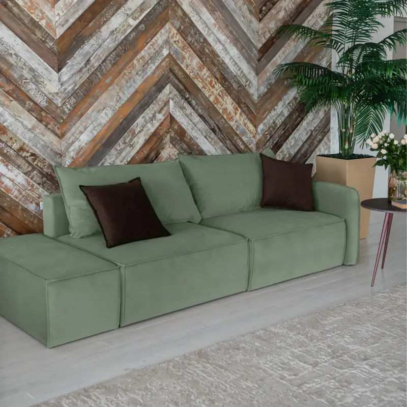 ПОРТЛЕНД Диван прямой с банкеткой зеленый ПОРТЛЕНД Диван прямой с банкеткой зеленый