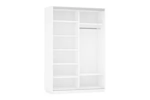 Экспенс Шкаф-купе двухдверный с зеркалом, 120х220х60, Белый