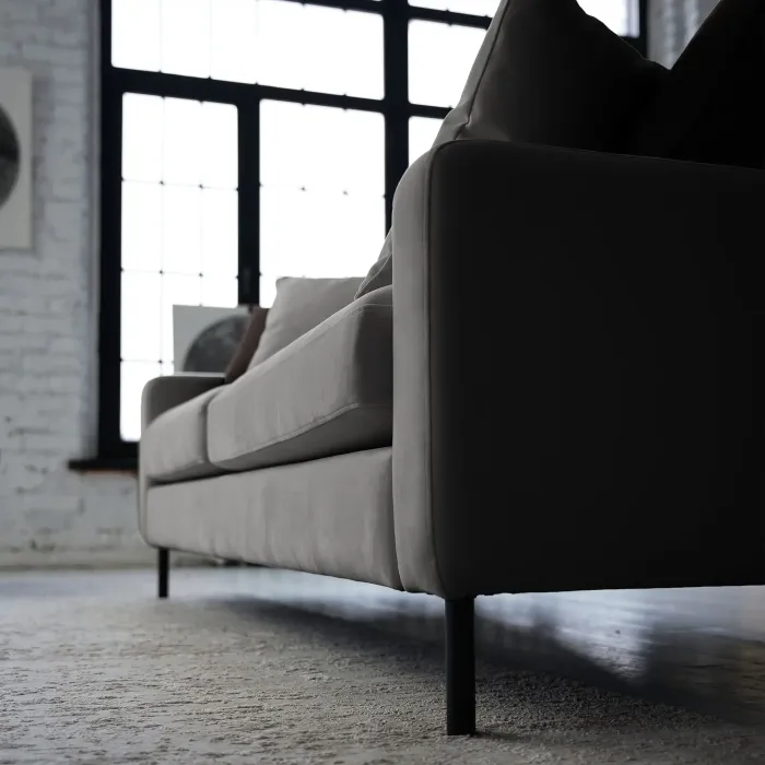 Хорошее настроение Диван прямой, серебристо-серый