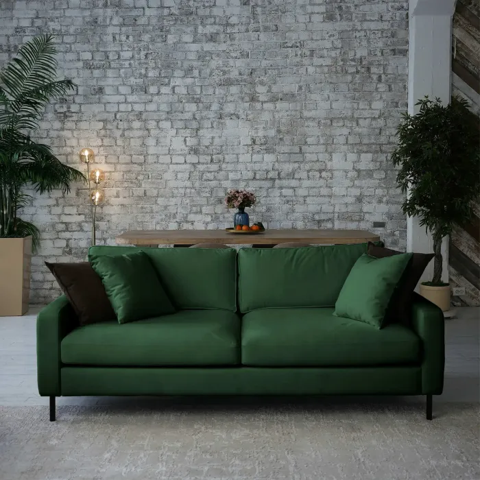 Хорошее настроение Диван прямой, лиственно-зеленый