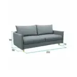 СКАНДИ Диван тканевый прямой терракотовый