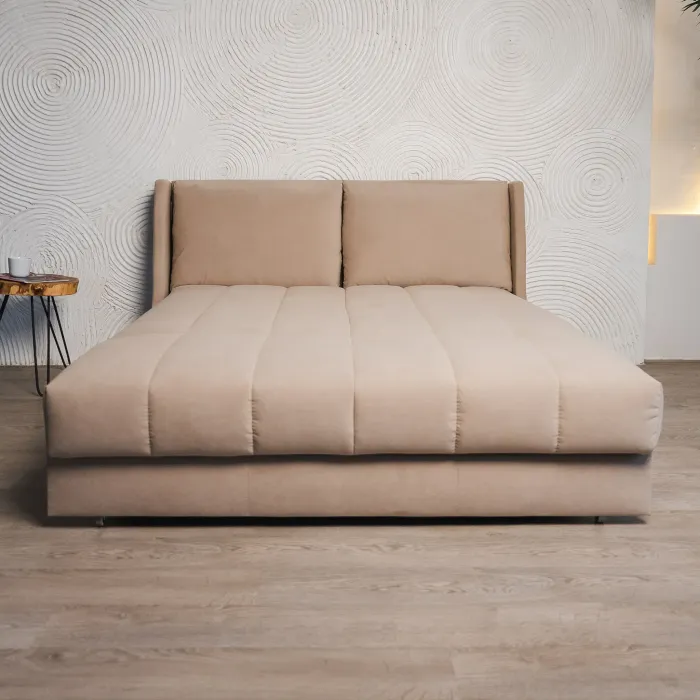 ГАРМОНИЯ СНА Кровать-диван прямой светло-бежевый, 160, ППУ