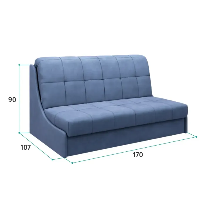 ТОКИО Складная кровать серо-синяя, 160 ППУ