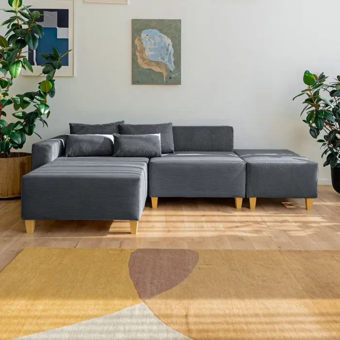 РАЙСКИЙ УГОЛОК Диван угловой графитовый