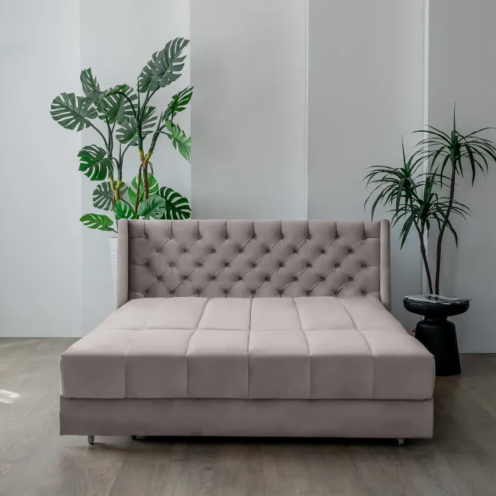 РИЧМОНД Складная кровать серо-бежевая, 145