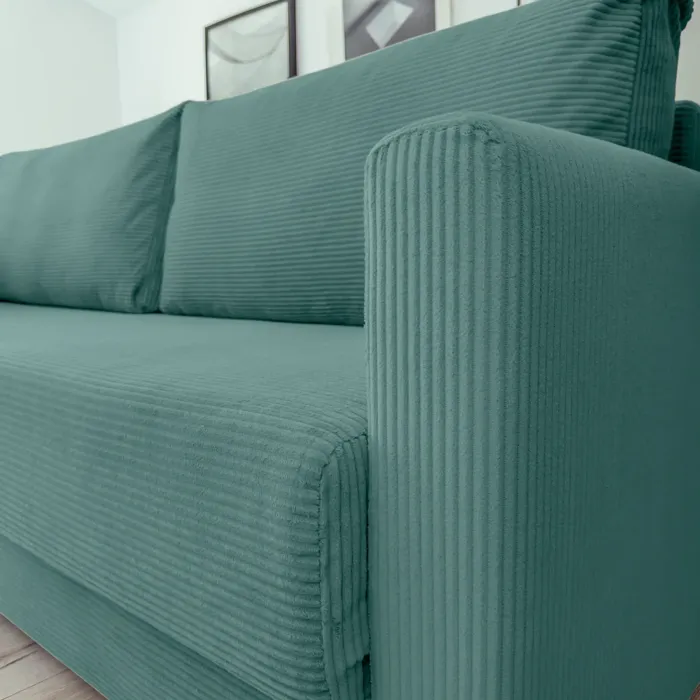 РИМИНИ Диван прямой Cilium изумрудный