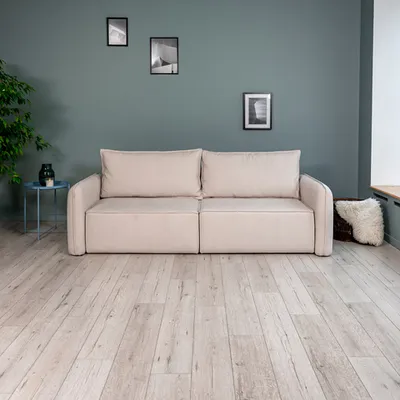 ПОРТЛЕНД Диван прямой светло-бежевый, букле