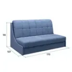 ТОКИО Складная кровать серо-синяя, 160 ППУ