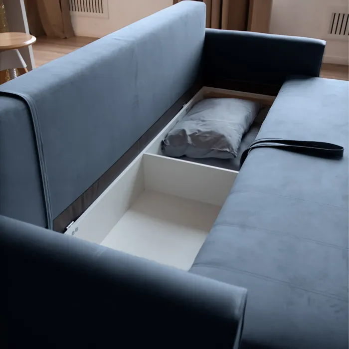 РИМИНИ Диван прямой синий