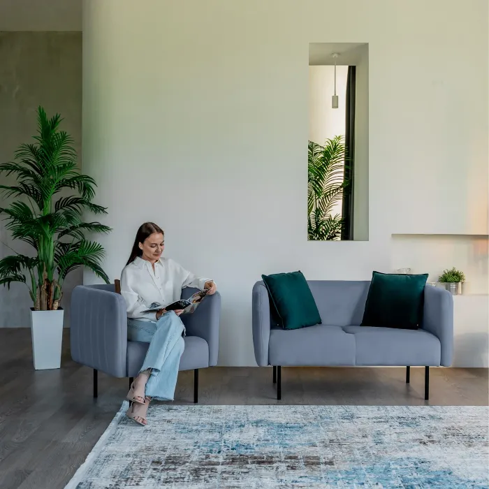 РИО Диван прямой синий