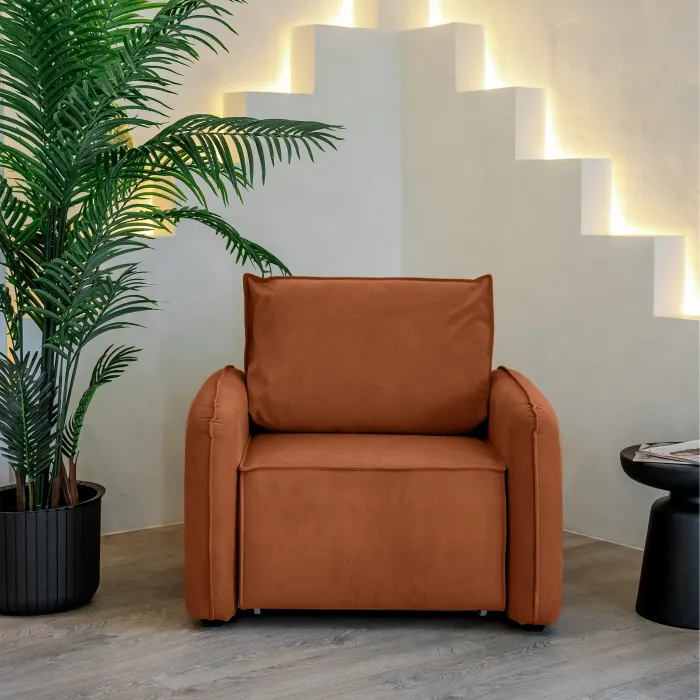 ПОРТЛЕНД Кресло-кровать терракотовое