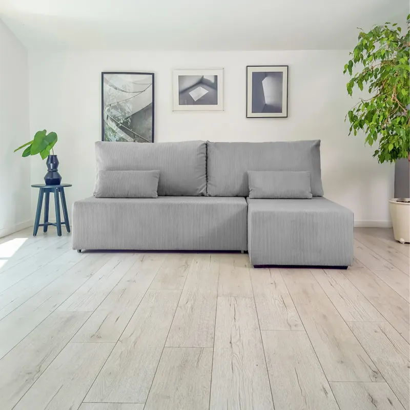 Корсо Лайт Диван угловой Cilium серый