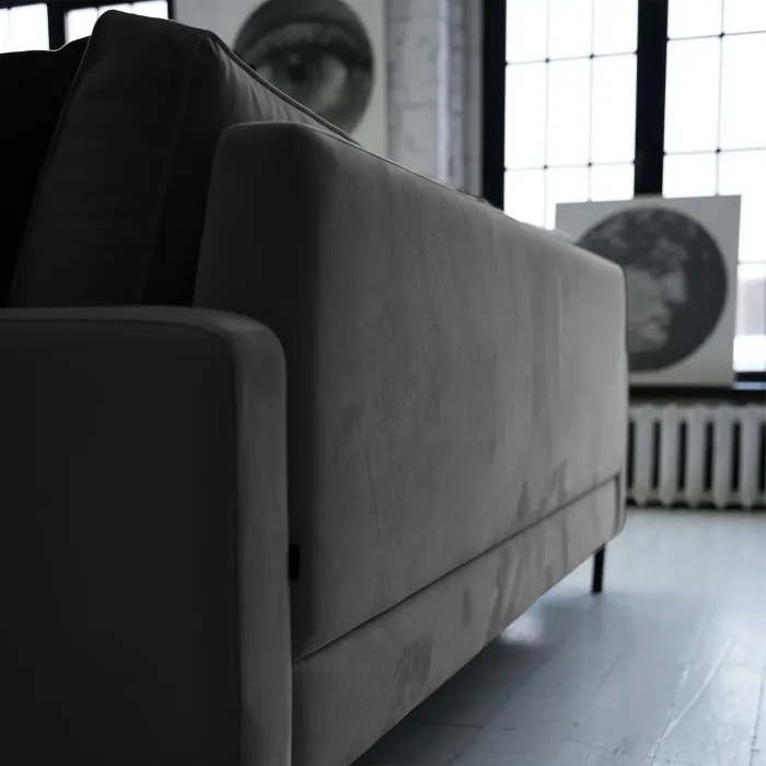 Хорошее настроение Диван прямой, серебристо-серый