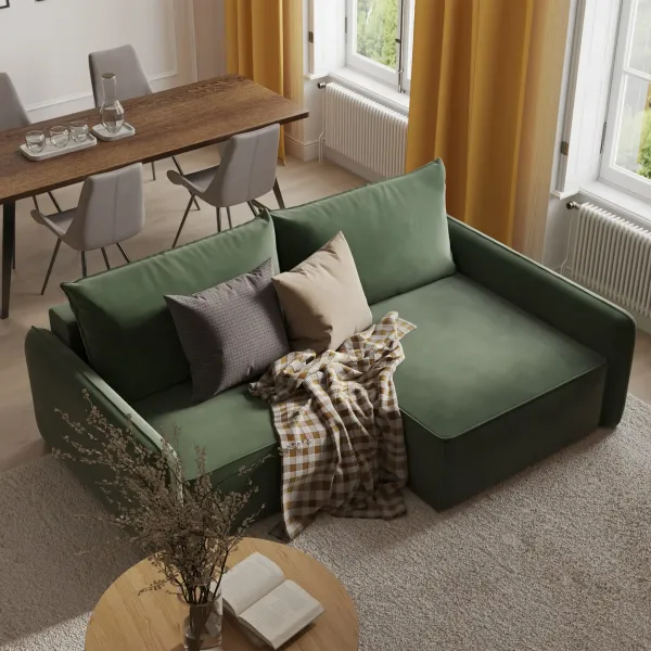 ПОРТЛЕНД Диван угловой зеленый
