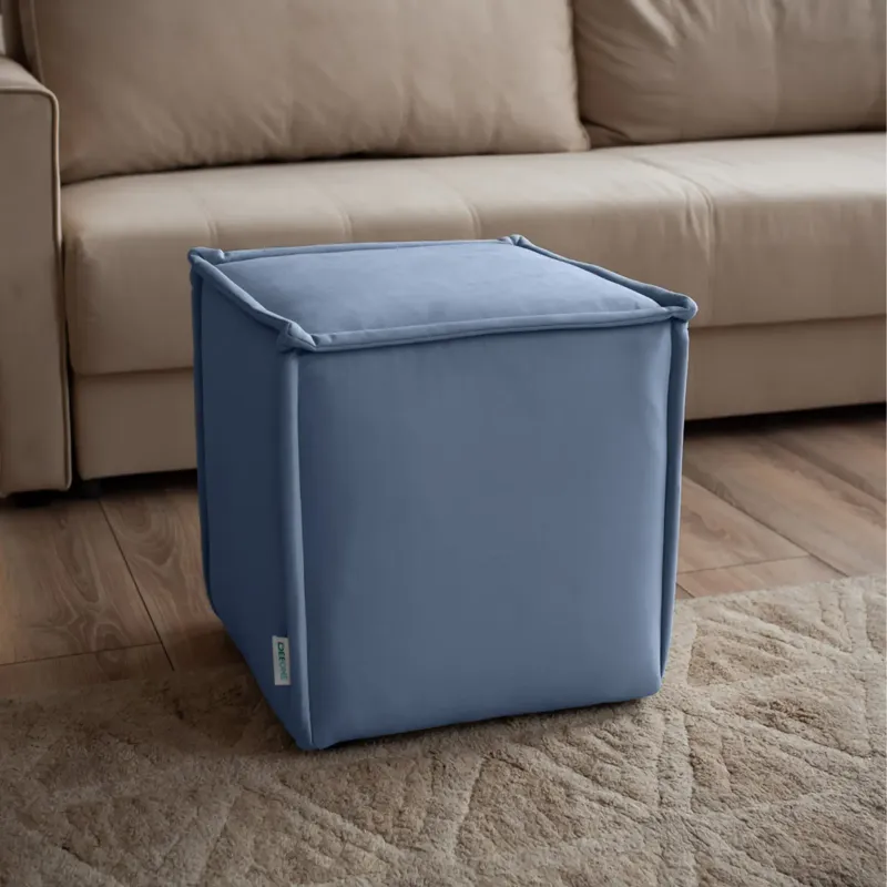 Маленькая радость Пуф квадратный светло-синий