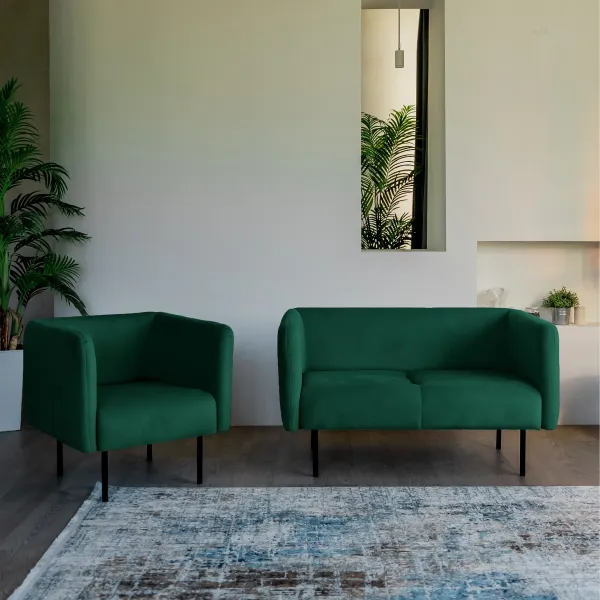 РИО Кресло тканевое зеленое