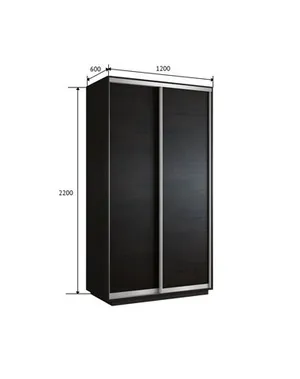 Хит Элемент Шкаф-купе двухдверный, 120х220, Коричневый