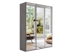 Прайм Шкаф-купе трехдверный с 3 зеркалами, 180х230, Серый